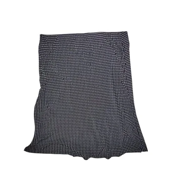 Ava & Viv Black Ivory Polka Dot Knee Length Pull On Skirt 1X NWOT - Picture 3 of 5